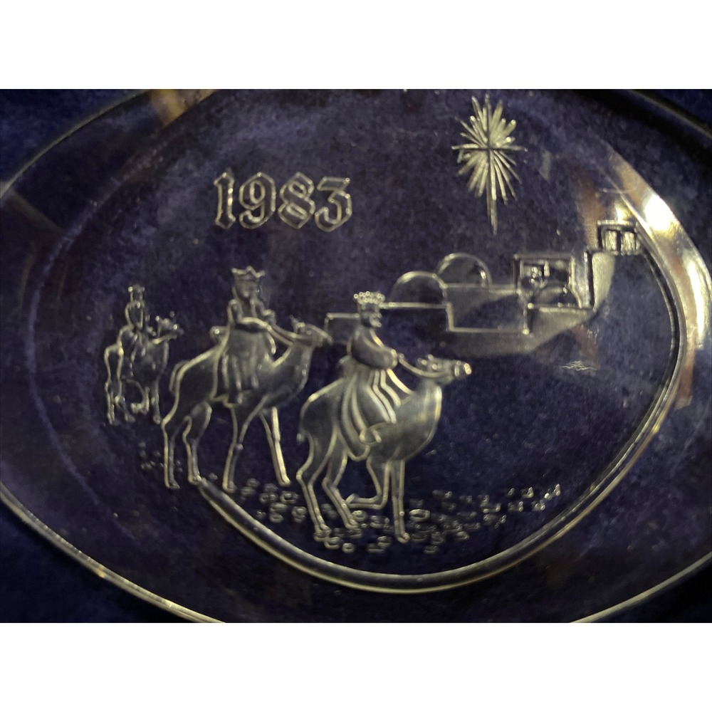Christmas Treasures Ornament Three Wise Men Collectors1983 Crystal Clear Acrylic